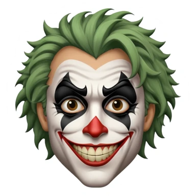man with plack and white joker makeup sticker