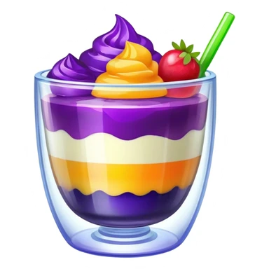 halo halo in a glass cup sticker