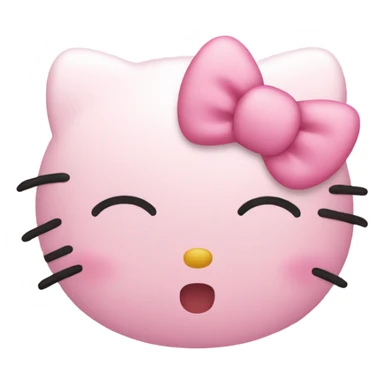 Light pink hello kitty kiss sticker