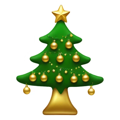 christmas tree with gold ornaments sticker