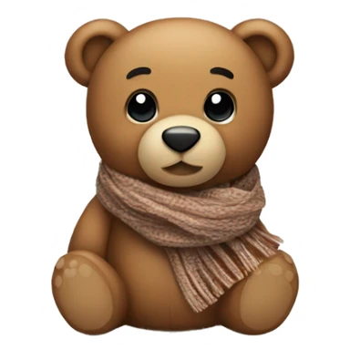 Teddy bear with kufeya scarf  sticker