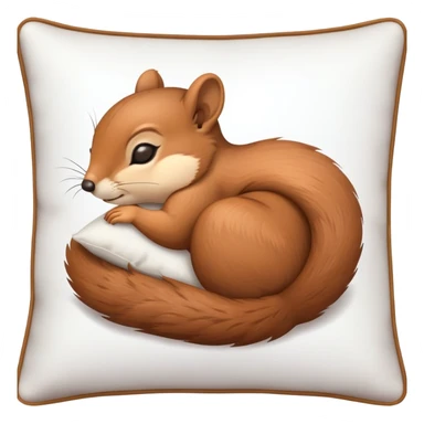 Squirrel sleeping on a pillow sticker