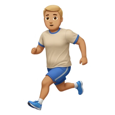 create a stocky man running towards me sticker