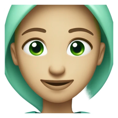 Blue heart with little bit of gradient green in the middle sticker