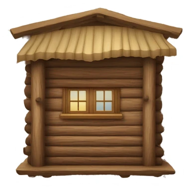 log cabin with curtains sticker