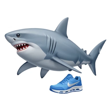 Tralalero Tralala, a shark with 4 legs and blue nike sneakers sticker