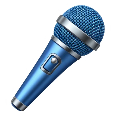 blue microphone icon sticker