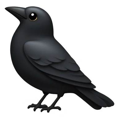 Glyph O with a black bird on it sticker