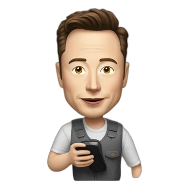 Elon musk au téléphone sticker