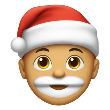 A baby wearing santa hat sticker