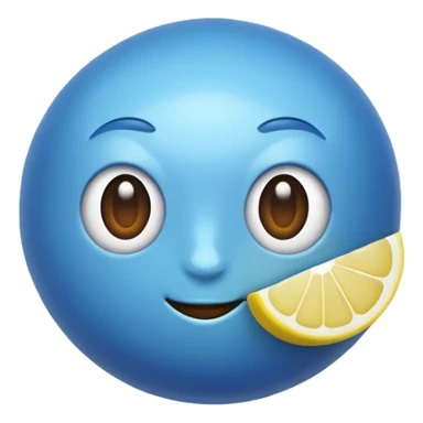 blue lemon sticker