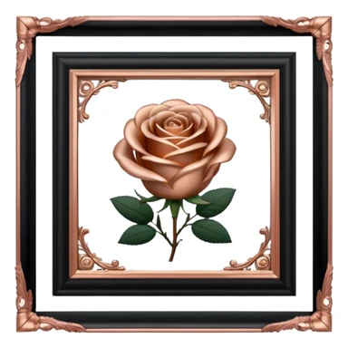  victoian square rose gold frame sticker