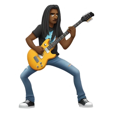 Thrash Metal Guitar Player sticker
