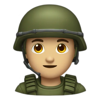 Diablo con casco militar sticker