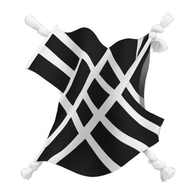 Drapeau avec trait noir et blanc  sticker