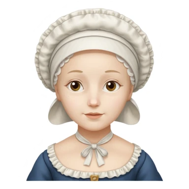 white townslady 18th century sticker
