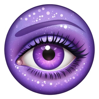 lilac gradient glitter cosmetics sticker