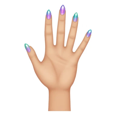 hand silhouette with small sparkles around sticker