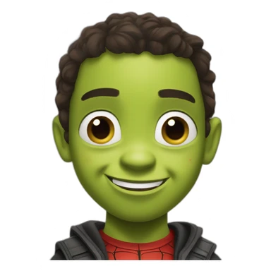 Shrek like miles morales sticker