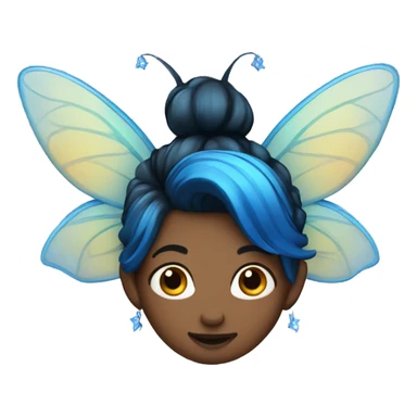 fairy with black and blue hair sticker