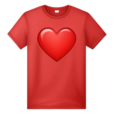 graphic tee shirt with a heart design sticker