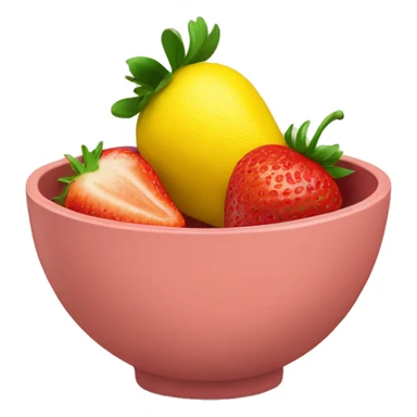 Strawberry and lemon in a bowl sticker