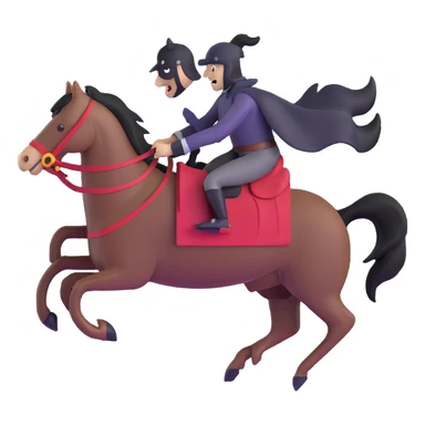 headless horseman riding a galloping horse sticker