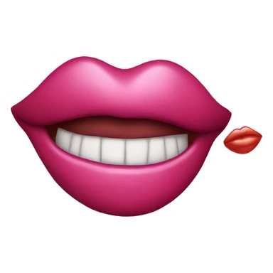 kiss ass emoji with lips sticker