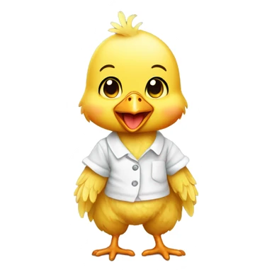 Baby chicken wear pants sticker