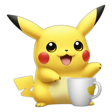 Pikachu saying goodmorning  sticker