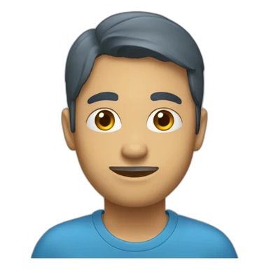 un ameçon bleu sticker