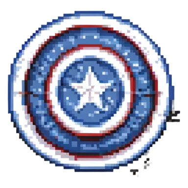 simple colorful Captain America shield sticker