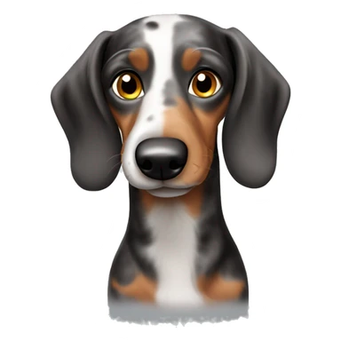 Black,brown, gray Merle long Dachshund sticker