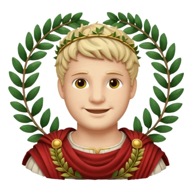 A detailed face emoji of Nero, the Roman emperor sticker