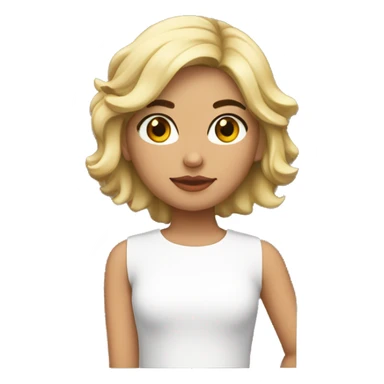 Chica blanca, con pelo corto rojo y negro sticker