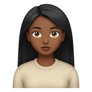 Chica pelo liso morena sticker