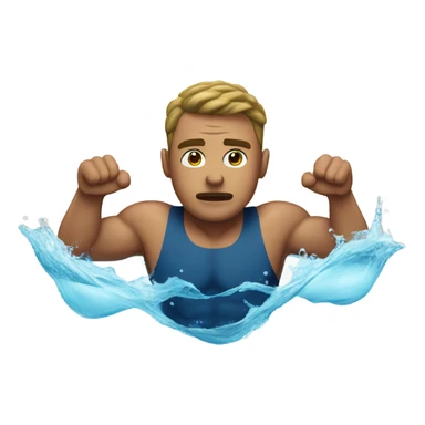 Man swimming sticker