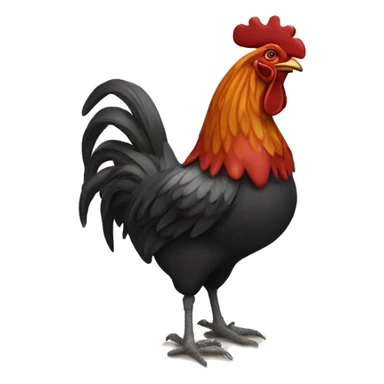 Santa Claus rooster sticker