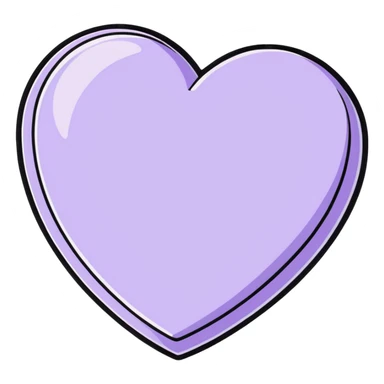 lilac pastel heart sticker