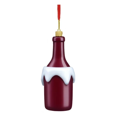 Wine red and white Christmas ornament  sticker