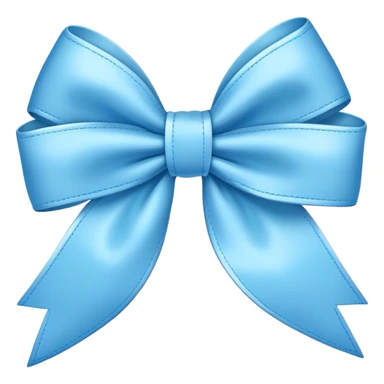 Baby blue bow sticker