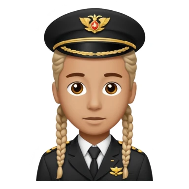braided haired bellboy no hat sticker