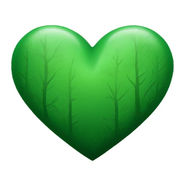 Forest green heart sticker