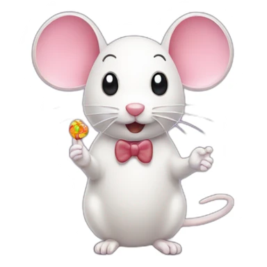 mouse made of candy sticker