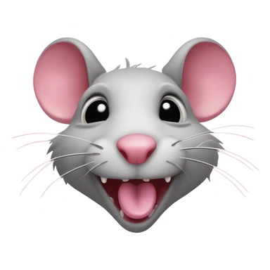 rat sticking tongue out  sticker