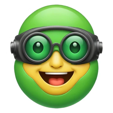 laughing crying emoji with night vision goggles sticker