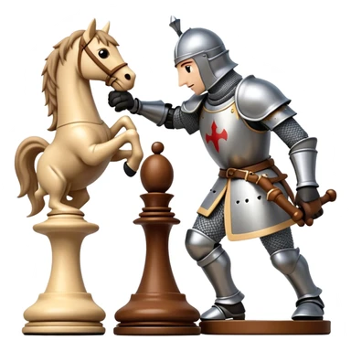 bold chess move with knight sticker