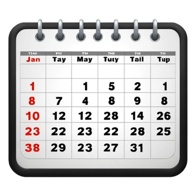 3 x 30 days calendar sticker