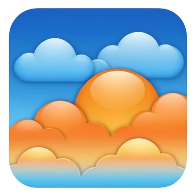 Orange and blue skies sticker