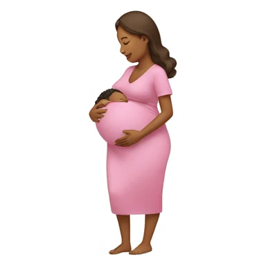 Pregnant Woman Having A Baby sticker